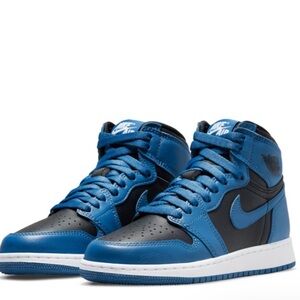 Air Jordan 1 Retro High OG Dk Marina Blue/Black-White (GS) size 4.5.